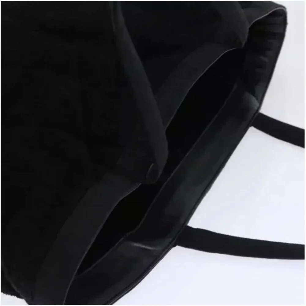 Chanel Tote Bag Pile Black Auth